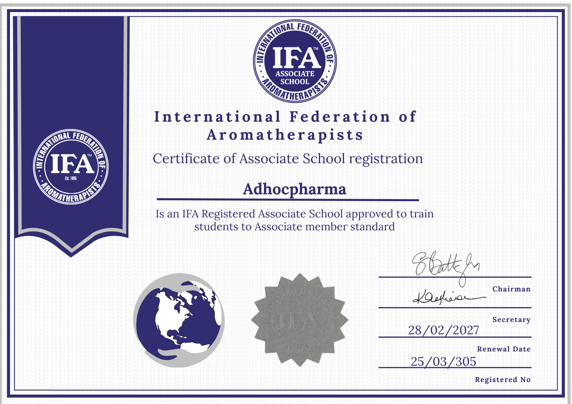 certification adhocpharma